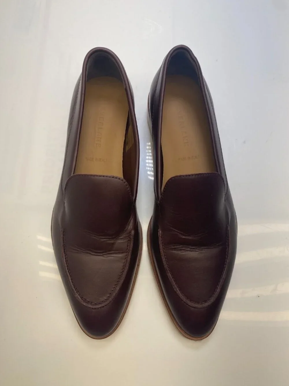 Everlane Women's Modern Leather Burgundy Loafer Sz 7.5